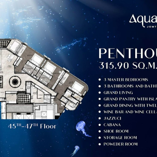 Aquarous Jomtien Pattaya, Пентхаус - 315 м²