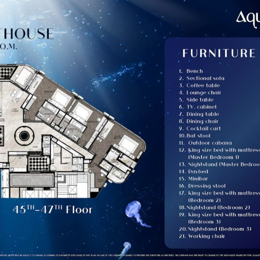 Aquarous Jomtien Pattaya, Пентхаус - 315 м²