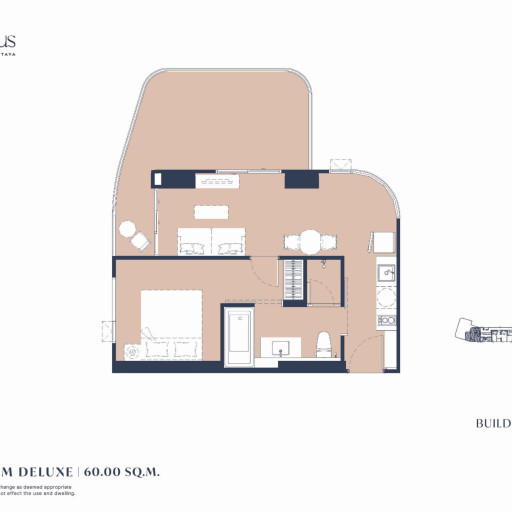 Aquarous Jomtien Pattaya, Односпальные квартиры - от 34,70 м² до 74,85 м²