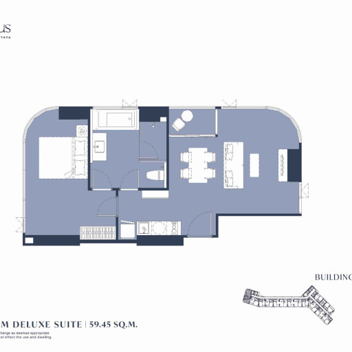 Aquarous Jomtien Pattaya, Односпальные квартиры - от 34,70 м² до 74,85 м²