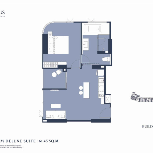 Aquarous Jomtien Pattaya, Односпальные квартиры - от 34,70 м² до 74,85 м²