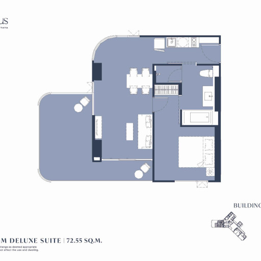 Aquarous Jomtien Pattaya, Односпальные квартиры - от 34,70 м² до 74,85 м²