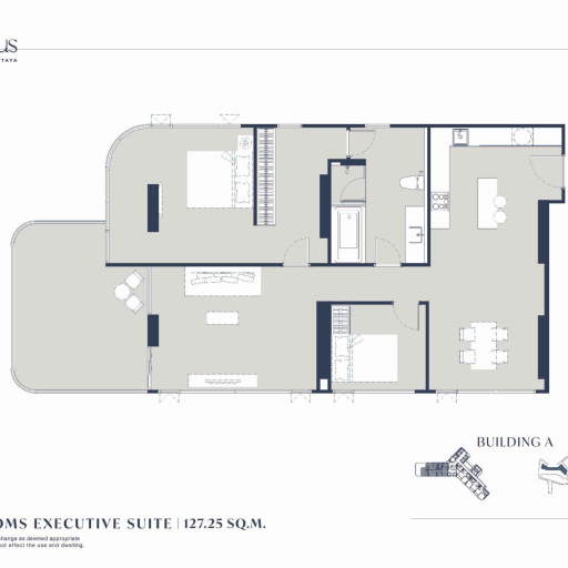 Aquarous Jomtien Pattaya, Двуспальные квартиры - от 79,75 м² до 141,30 м²