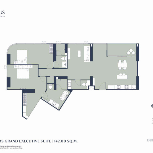 Aquarous Jomtien Pattaya, Двуспальные квартиры - от 79,75 м² до 141,30 м²